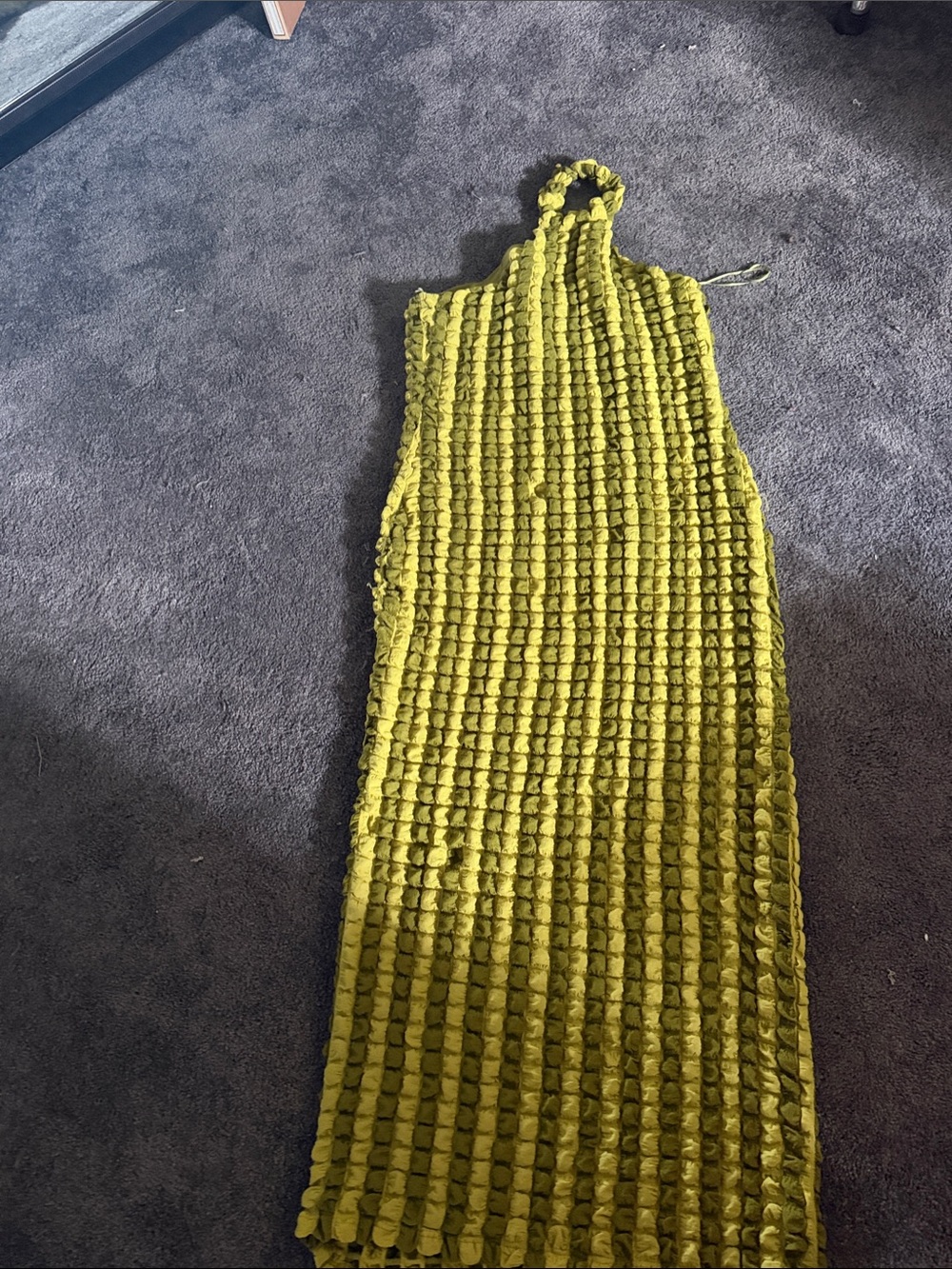 Olive Green Crochet Halter Maxi Dress